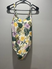 Women's Large Size Kona Sol One Piece Swimsuit, Beautiful Floral Theme