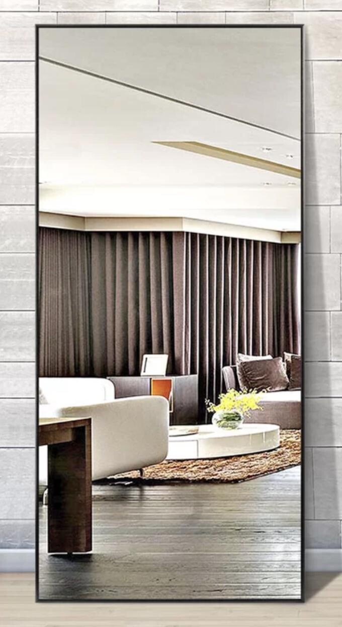 Foundation Hospitality Black stainless steel Framed 32x88 in