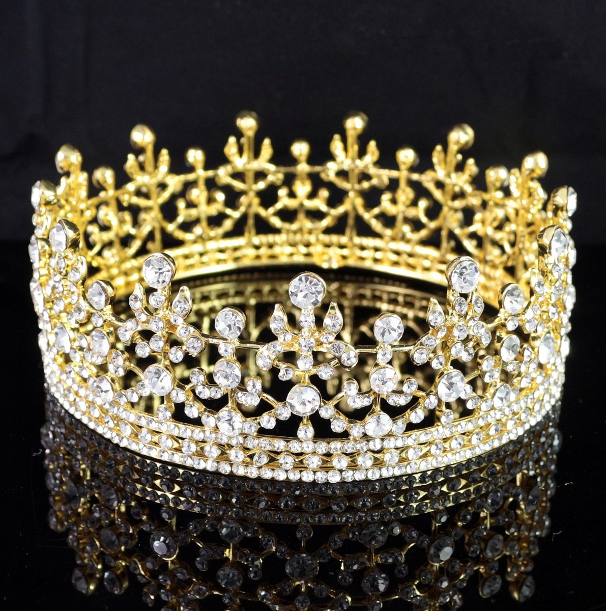 Bridal Clear Austrian Crystal Rhinestone Tiara Crown Prom  display picture 2