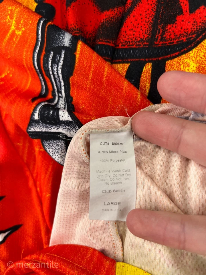 Camiseta de Ciclismo Primal Adulto Grande Naranja Gárgola Gráfico Estampado Cuña Hecha en EE. UU. Foto 4 de 4