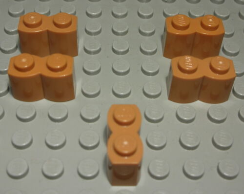 Lego Stein abgerundet Palisade 1x2 Ocker 5 Stück                        - Bild 1 von 1