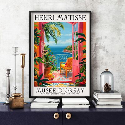 Henri Matisse Druck, Henri Matisse Ausstellungsposter, buntes Wandbild (20a)