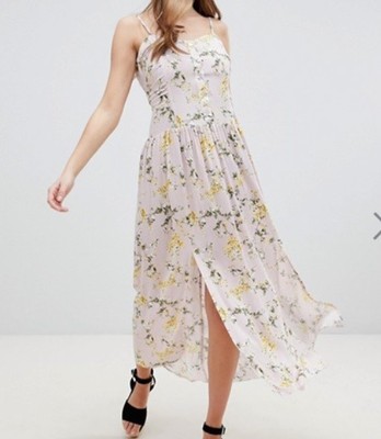 button through maxi dress uk