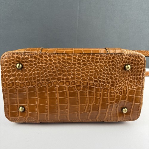 Bolso de Mano Patricia Nash Darby Mediano Cuero Repujado de Cocodrilo-Cartera de Coñac - Imagen 5 de 7