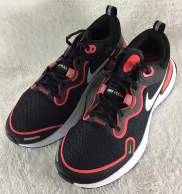 Nike React Miler Running Shoes Mens 10 Black Laser Crimson Oil Green CW1777-001