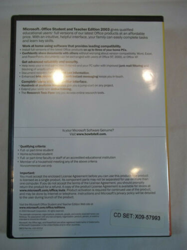 Microsoft Office 2003 Student and Teacher Edition - With Product Key - Picture 2 of 3