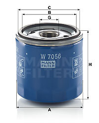 Mann-Filter W 7056 ÖLfilter FÜR Cadillac Chevrolet MG Opel Vauxhall-image