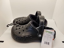 NWT Crocs BAYA Lined Clog Black Women Size 8 Men Size 6