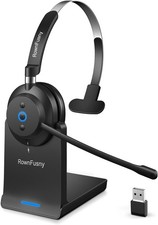 Wireless Headset Clear Sound Comfortable USB Dongle Microphone for Call Center