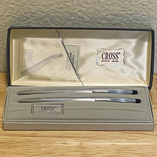 Cross Metal Pen  Pencil Set with Presentation Case/Box, W/ Original Papers