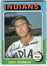1975 Topps Dick Bosman #354 Cleveland Indians