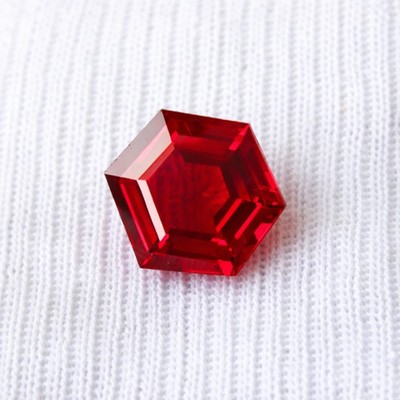 16.86 Ct Natural Ruby Hexagon Cut EGL Certified Blood Red Color Loose Gemstone
