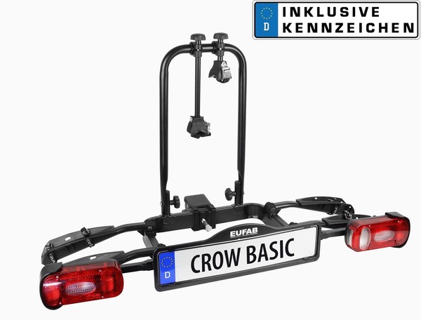 Eufab FahrradträGer Crow Basic FüR 2 FahrräDer E-Bike +Kennzeichen-image