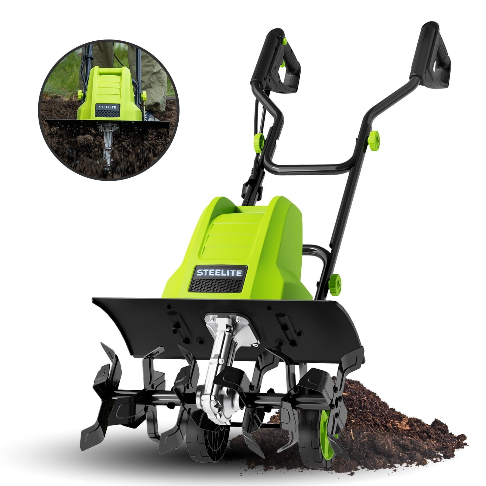 Steelite AZDG550 18-Inch Corded Electric Tiller 135-Amp Electric Tiller and 21490₽