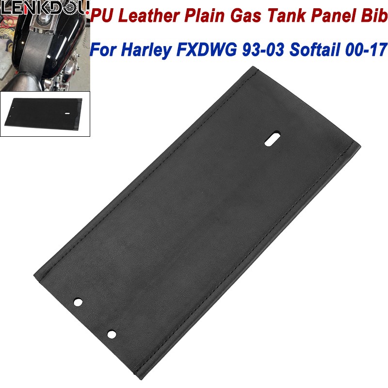 Black Plain Gas Tank Panel Bib For Harley Dyna FXDWG 93-03 Softail 00-17 Fatboy