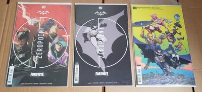 Lot of 3 Batman Fortnite Zero Point #1 Comic Books Cardstock Premium Variant A