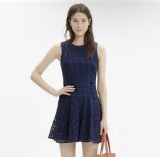 Madewell Dress Navy Blue Eyelet Dress Women’s Size 6