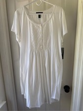 NWT Lauren Ralph Lauren White Eyelet Nightgown Size XL