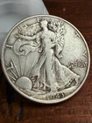 1943 P Walking Liberty Half Dollar VF/XF 50c 90% Silver Philadelphia