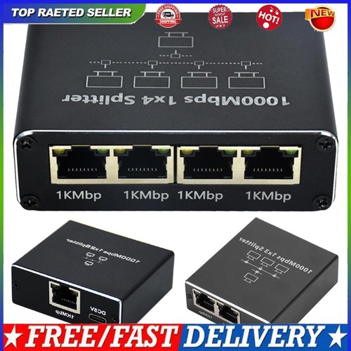 1 To 2/1 To 3/ 1 To 4 Ethernet Splitter 1000Mbps RJ45 Splitter LAN Splitter