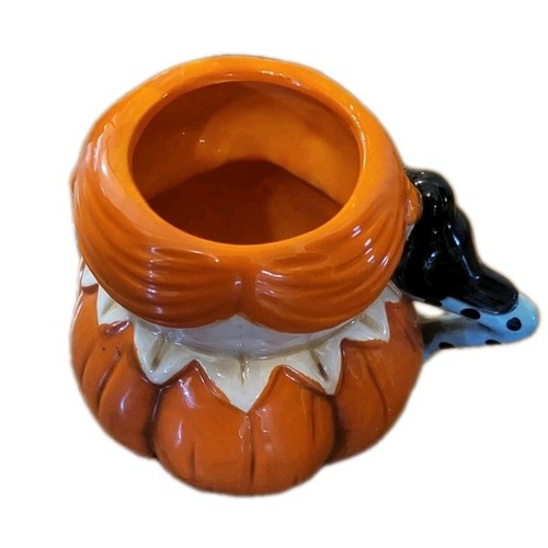 JOHANNA PARKER Halloween Fall Pumpkin Scarecrow Crow Peep Mugs x2 Set - Picture 4 of 8