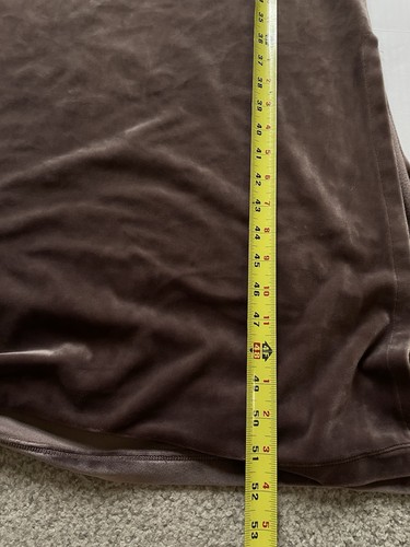 Natori Maxi Dress Womens L Brown Velour Velvet Night Gown Side Slit Long - Picture 3 of 6