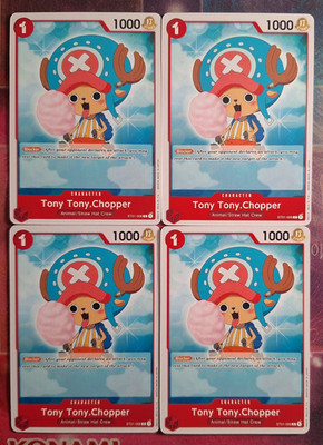 4x Tony Tony Chopper ST01-006 Common Englisch PLAYSET NM One Piece
