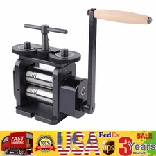 110mm Manual Rolling Mill Machine Wire Flat Pattern Sheet Metal Jewelry Tool US