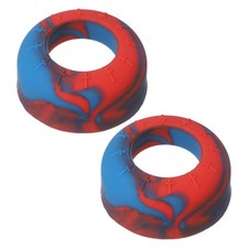 Bat Grip Choke Up Ring, Pressure Baseball Rings Bat Knob 2Pcs & Blue-red
