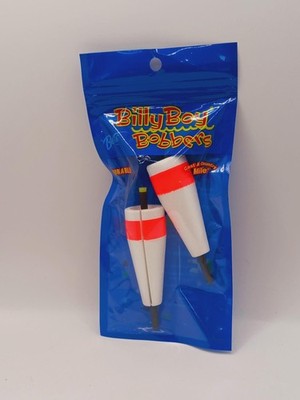 Betts M80-3RW 3'' Poppin Float Fluorescent Red White 2CT