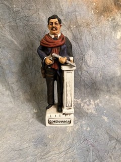 Vintage McCormick Decanter Hand Painted Porcelain Doc Holiday Wild West. Lot 2