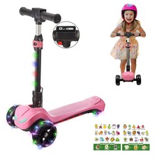 3 Wheel Electric Scooter for Kids Ages 3-8, LCD Display, Colorful Lights, Rel...