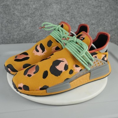 Adidas Pharrell Williams Hu NMD Shoes Mens Size 10 Yellow Animal Print GZ4439