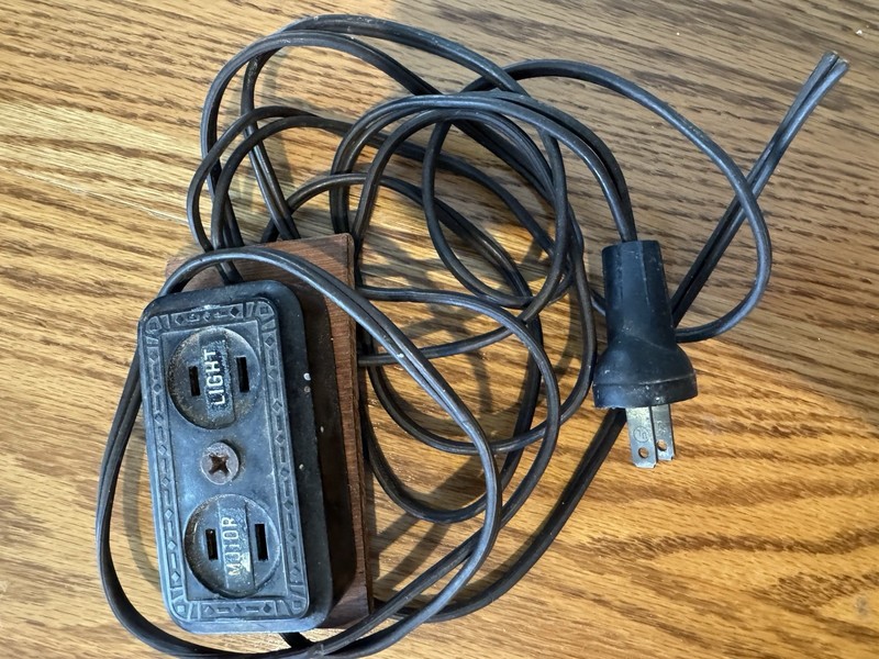 Vintage Electric Outlet A Must For Your Restoration Project. Sold As Is.