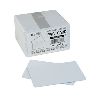 C-Line PVC ID Badge Card, 3.38 x 2.13, White, 100/Pack 89007 , INC C-Line 89007 - Picture 3 of 4