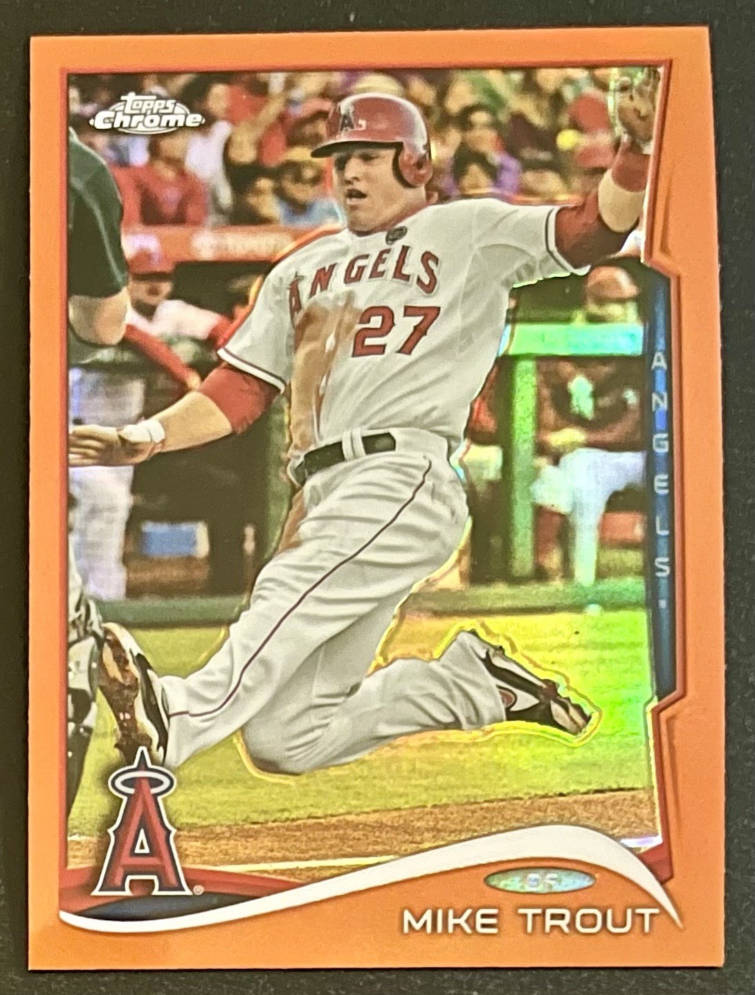 2014 Topps Chrome #1 Mike Trout Orange Refractor (J)