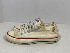 Vintage Converse All Star Chuck Taylor Low Top Shoes Made In USA White Size 6.5