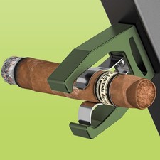 Magnetic Cigar Holder with Secure Grip  Hook Loop Strap Aluminum Clip for Golf
