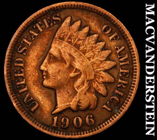 1906 Indian Head Cent- Very Fine Better Date No Reserve #J1342
