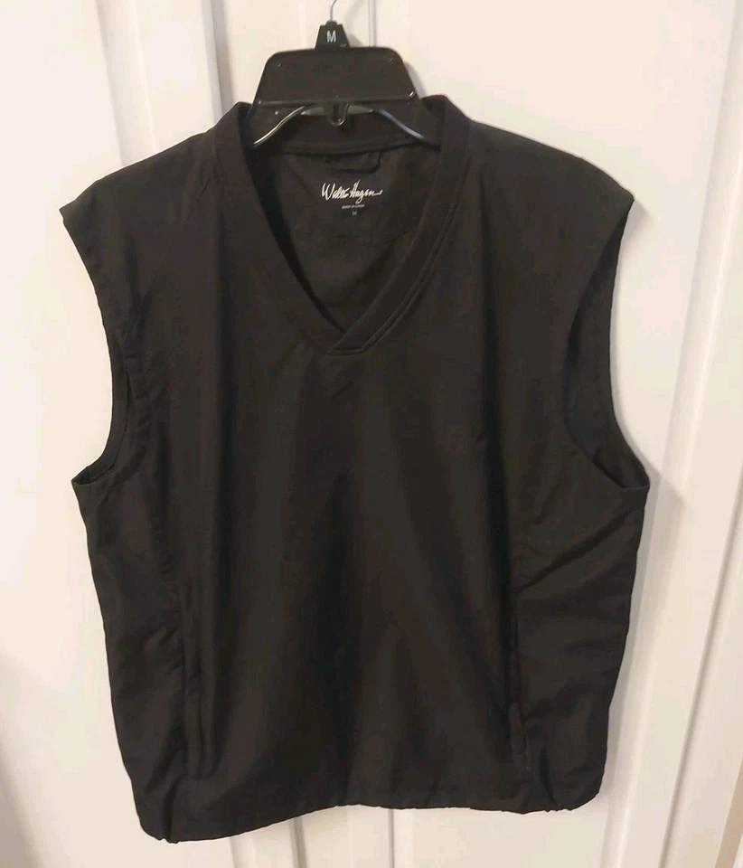 Chaleco Pullover Walter Hagen Negro Golf Cuello en V Para Hombre Talla Mediana  Foto 4 de 4