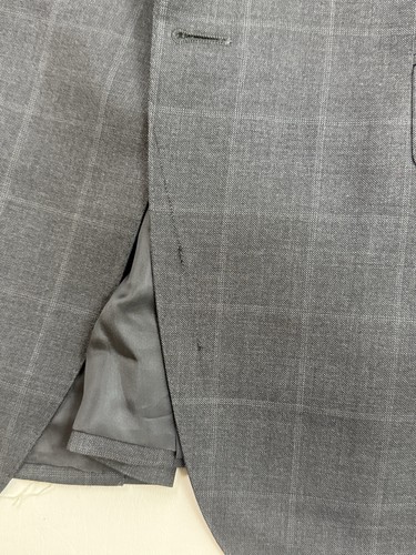 CANALI New Label 13290/37 Gray Window Pane 2 Button Suit Size 38 R #273 - Picture 11 of 13