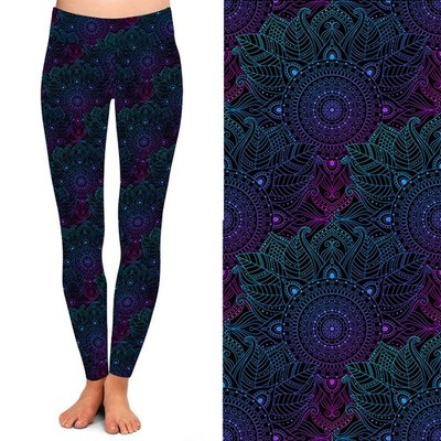 Mandala Pattern WIth Pockets Printed sport leggings Yoga womens Leggings