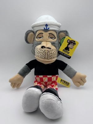 Bored Of Directors Capeton Cap Ape #1017 Matrose Affe weiches Plüschtier 16 Zoll Etikett
