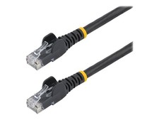 StarTech 25ft Cat6 Ethernet Cable, Black Snagless UTP Patch Cord, 24 AWG Copper,