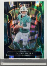 2025 Panini Select #82 Quinn Ewers - Black And Green Shock Prizm RC Dolphins