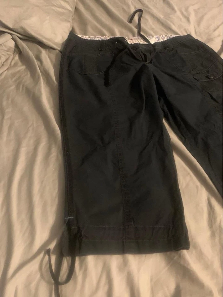 复古 2000 年代 Unionbay 黑色工装裤女式 15 码 — 第 2/4 张图片