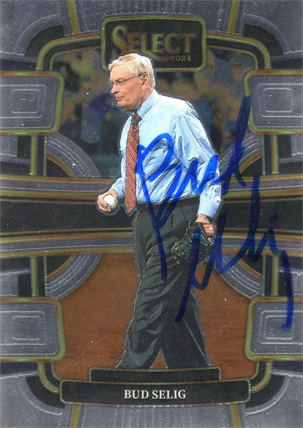 Bud Selig signed trading card 2024 Prizm Select Chrome #51 Concourse MLB Commish