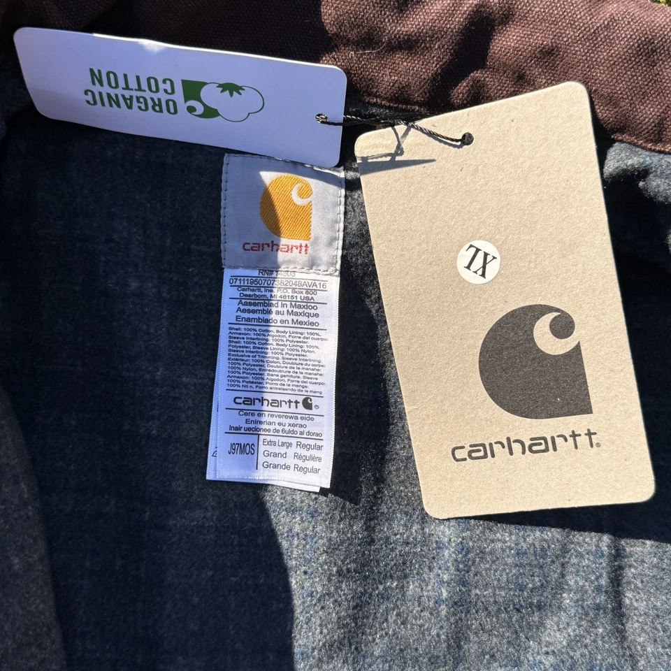 Chaqueta de Trabajo Vintage Carhartt J97 MOS Verde Detroit Grande Foto 3 de 4