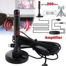 HD Digital TV Antenna Indoor Amplified 200 Miles VHF UHF HDTV