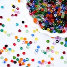 1000PCS Bicone Crystal Beads 4mm Glass Faceted Spacer Beads Bulk for J
